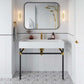 Modway Redeem 40" Black Stainless Steel Wall-Mount Bathroom Vanity FredCo