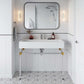 Modway Redeem 40" Silver Stainless Steel Wall-Mount Bathroom Vanity FredCo