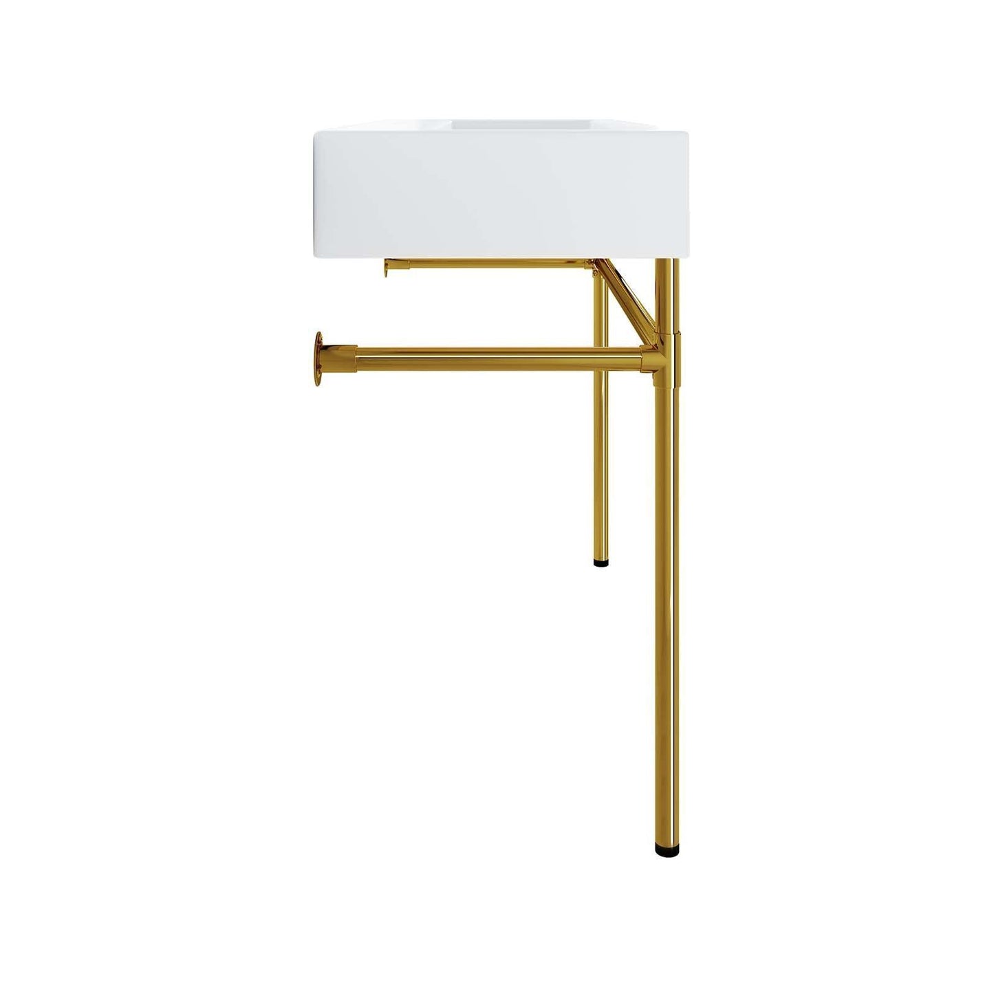 Modway Redeem 40" Wall-Mount Gold Stainless Steel Bathroom Vanity FredCo