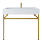 Modway Redeem 40" Wall-Mount Gold Stainless Steel Bathroom Vanity FredCo