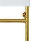 Modway Redeem 40" Wall-Mount Gold Stainless Steel Bathroom Vanity FredCo
