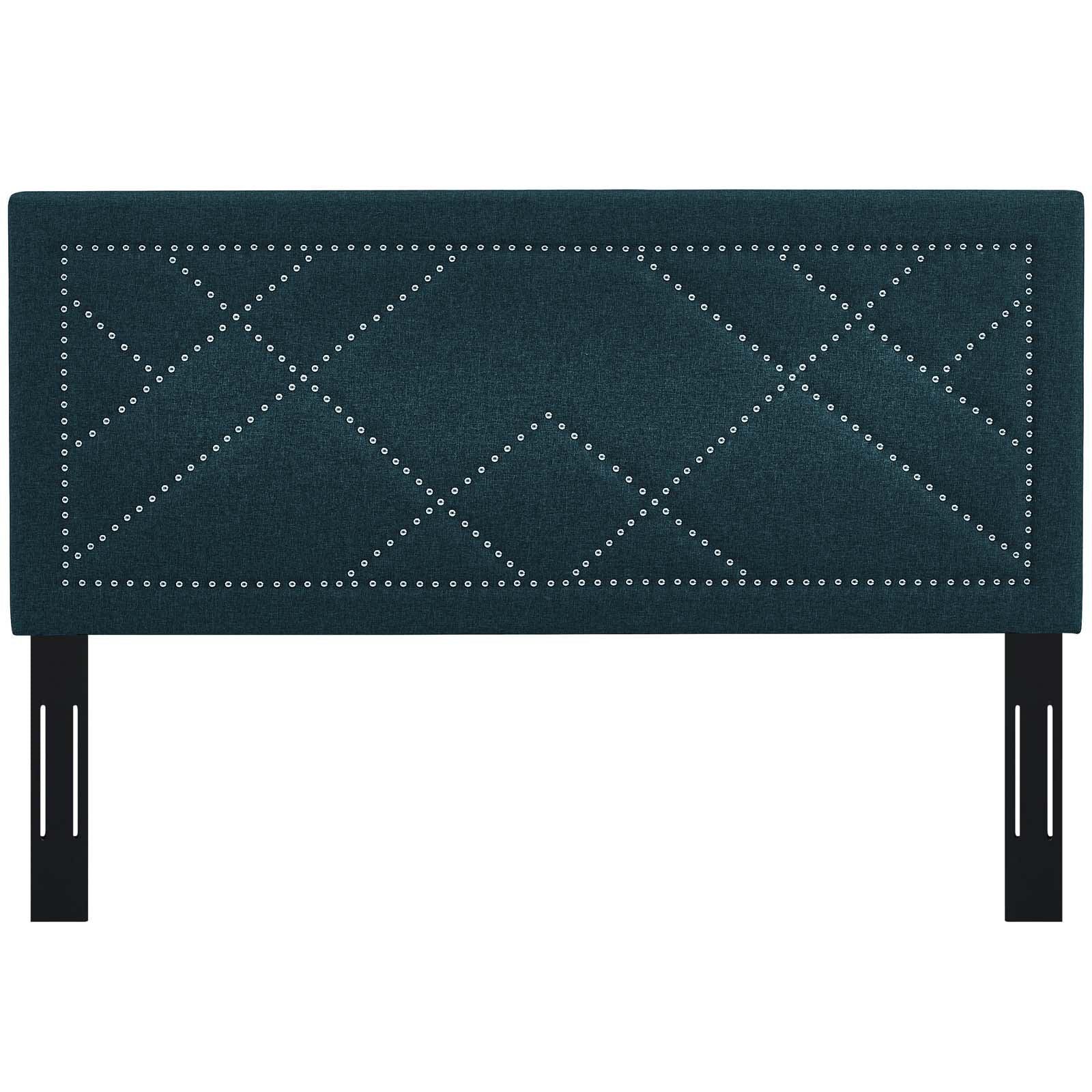 Modway Reese Nailhead Full / Queen Upholstered Linen Fabric Headboard FredCo