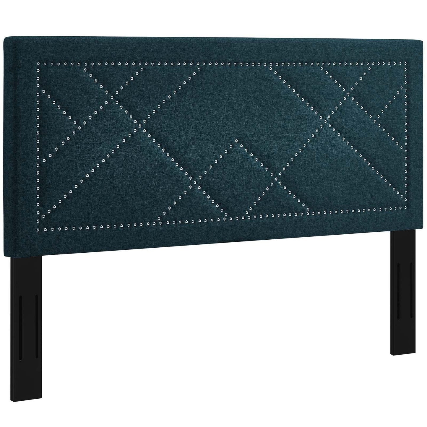 Modway Reese Nailhead Full / Queen Upholstered Linen Fabric Headboard FredCo