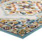 Modway Reflect Ansel Distressed Floral Persian Medallion Indoor and Outdoor Area Rug FredCo