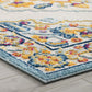 Modway Reflect Ansel Distressed Floral Persian Medallion Indoor and Outdoor Area Rug FredCo