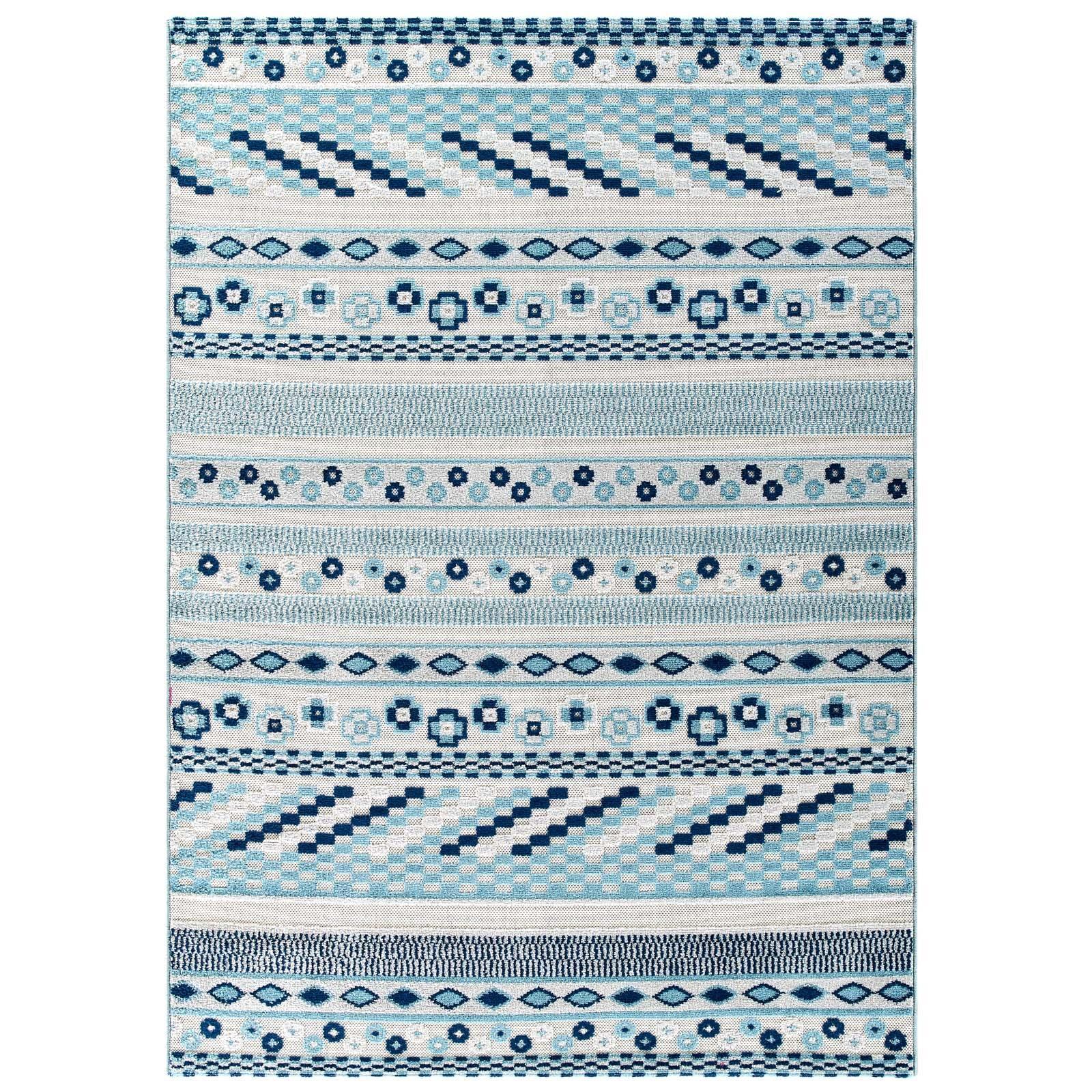 Modway Reflect Cadhla Vintage Abstract Geometric Lattice Indoor and Outdoor Area Rug FredCo