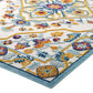 Modway Reflect Freesia Distressed Floral Persian Medallion Indoor and Outdoor Area Rug FredCo
