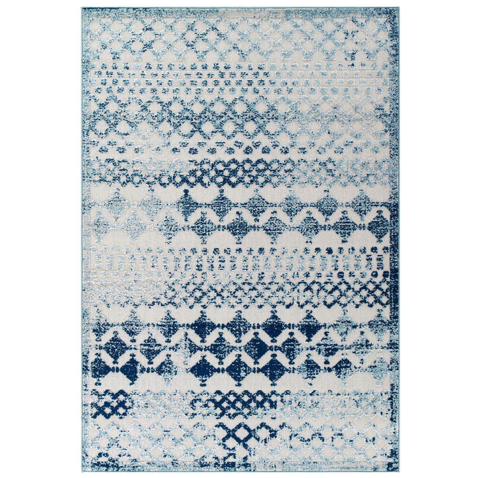 Modway Reflect Giada Abstract Diamond Moroccan Trellis Indoor/Outdoor Area Rug FredCo