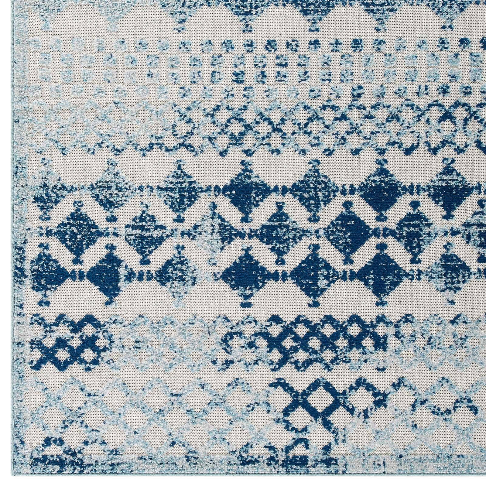 Modway Reflect Giada Abstract Diamond Moroccan Trellis Indoor/Outdoor Area Rug FredCo