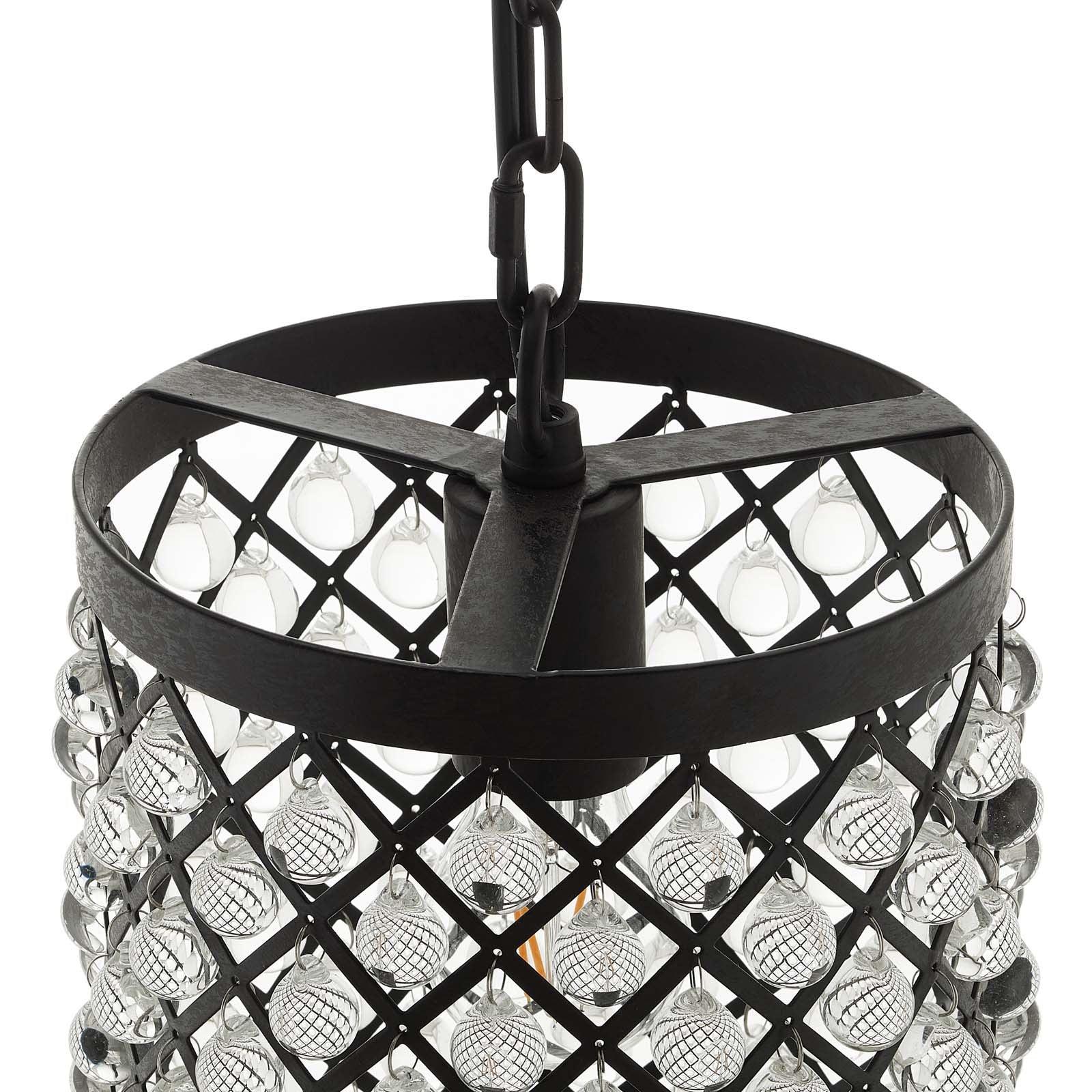 Modway Reflect Glass and Metal Pendant Chandelier FredCo