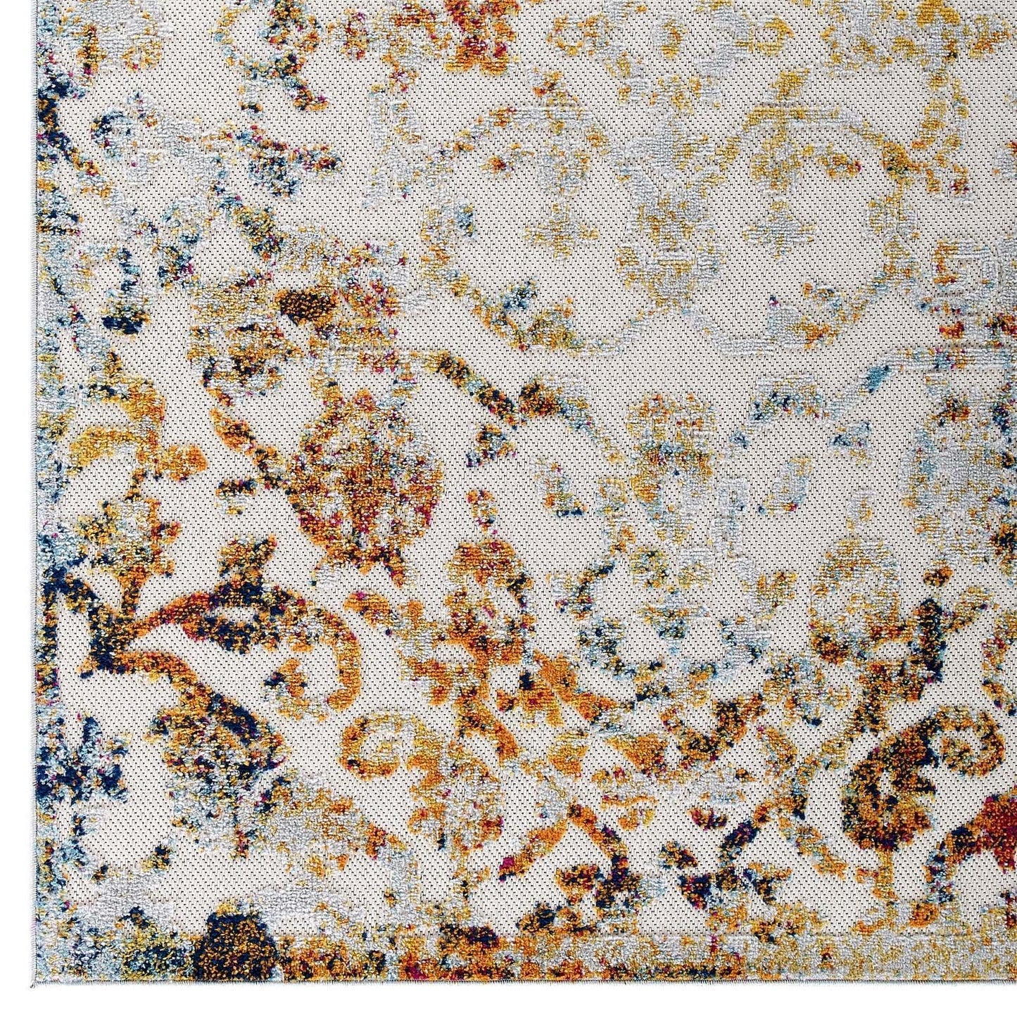 Modway Reflect Primrose Ornate Floral Lattice Indoor/Outdoor Area Rug FredCo