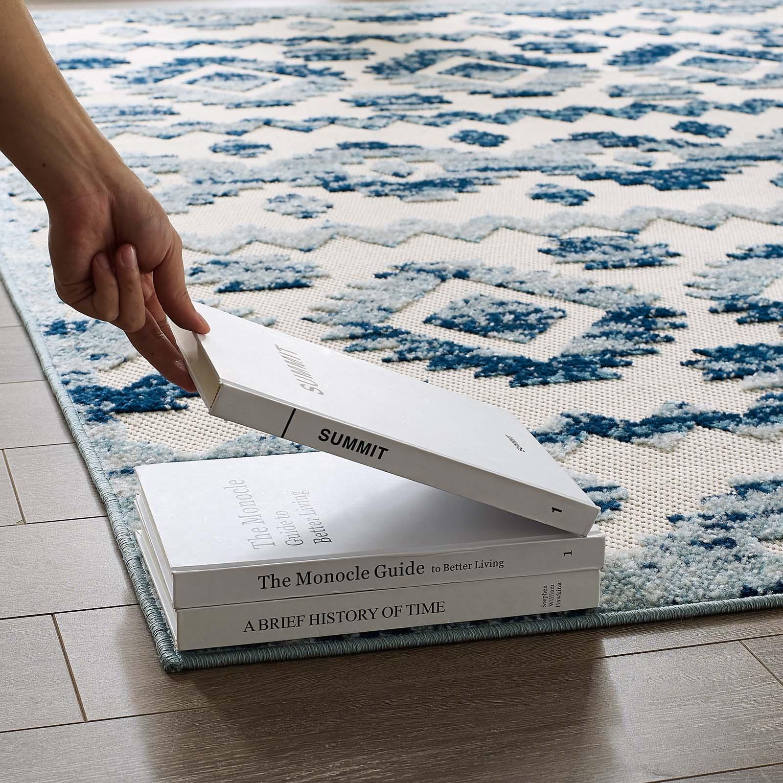 Modway Reflect Takara Abstract Diamond Moroccan Trellis Indoor and Outdoor Area Rug FredCo