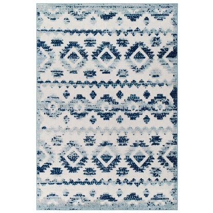 Modway Reflect Takara Abstract Diamond Moroccan Trellis Indoor and Outdoor Area Rug FredCo