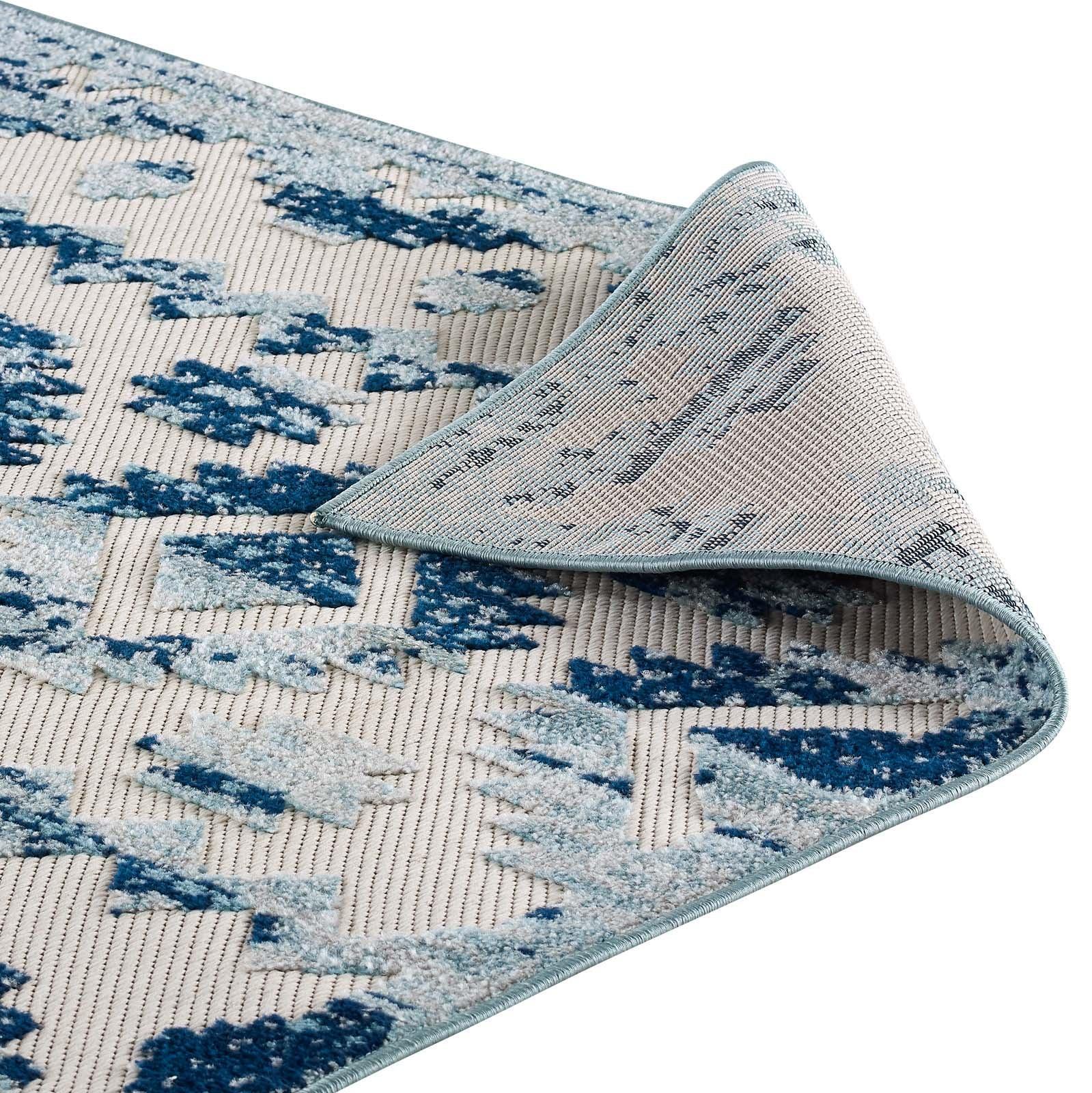 Modway Reflect Takara Abstract Diamond Moroccan Trellis Indoor and Outdoor Area Rug FredCo