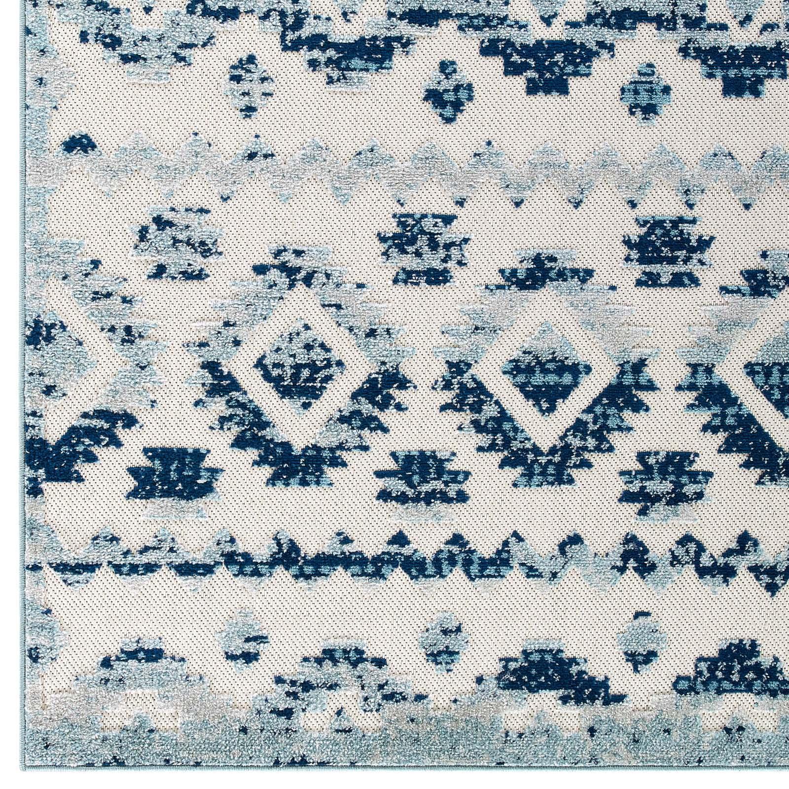 Modway Reflect Takara Abstract Diamond Moroccan Trellis Indoor and Outdoor Area Rug FredCo