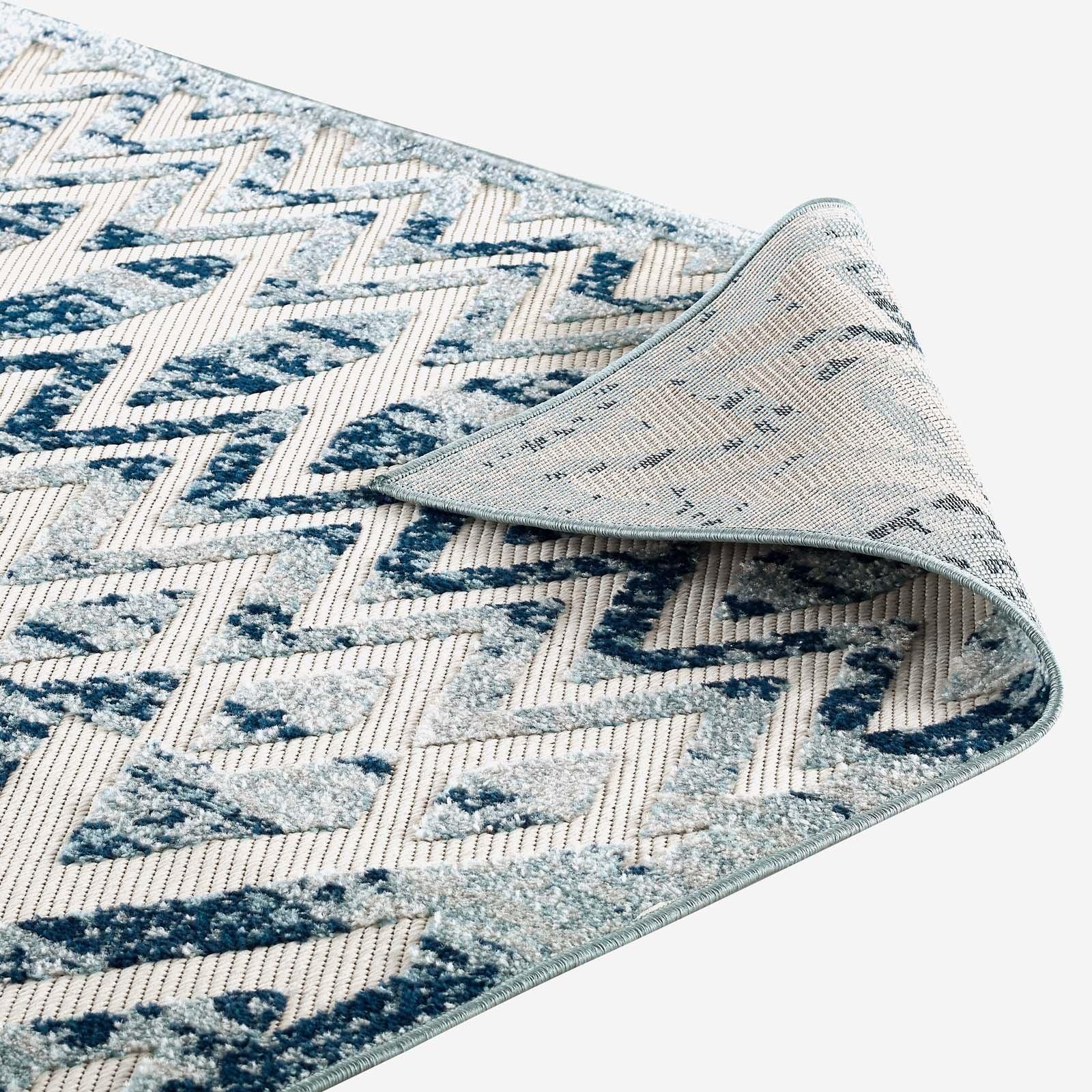 Modway Reflect Tamako Diamond and Chevron Moroccan Trellis Indoor / Outdoor Area Rug FredCo