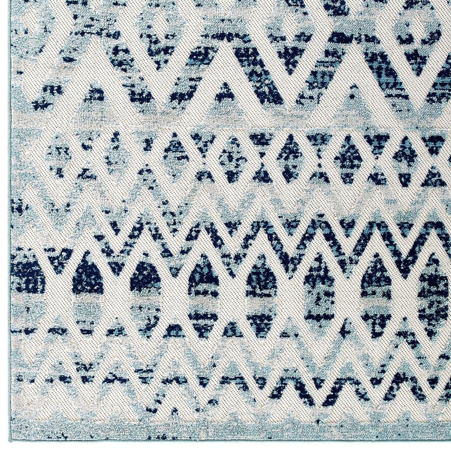 Modway Reflect Tamako Diamond and Chevron Moroccan Trellis Indoor / Outdoor Area Rug FredCo