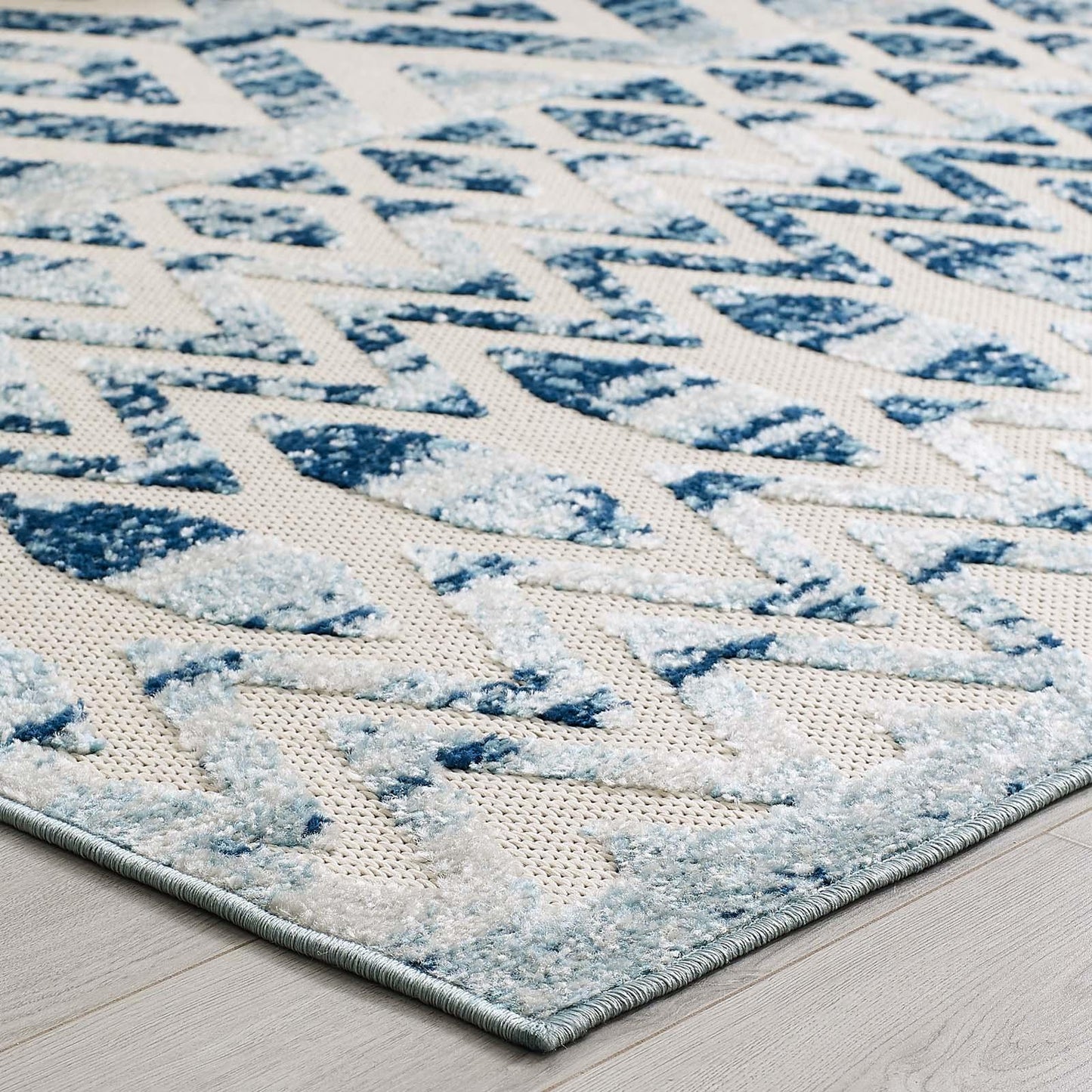 Modway Reflect Tamako Diamond and Chevron Moroccan Trellis Indoor / Outdoor Area Rug FredCo