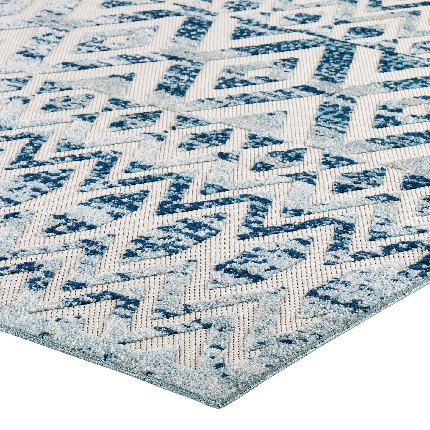Modway Reflect Tamako Diamond and Chevron Moroccan Trellis Indoor / Outdoor Area Rug FredCo
