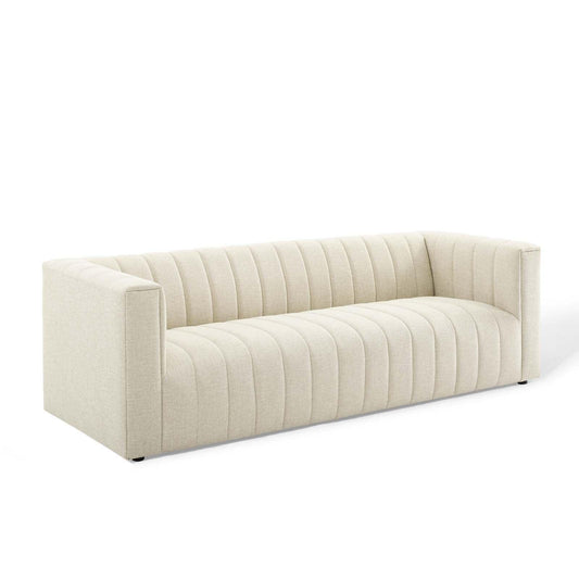 Modway Reflection Channel Tufted Upholstered Fabric Sofa FredCo