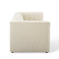 Modway Reflection Channel Tufted Upholstered Fabric Sofa FredCo