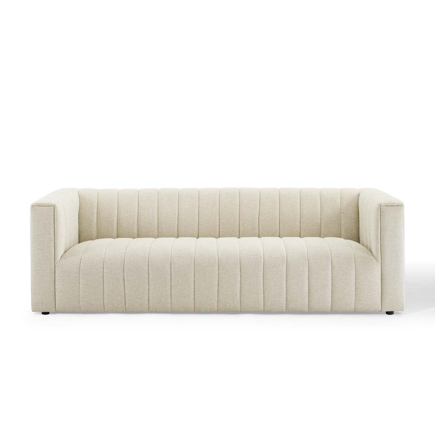 Modway Reflection Channel Tufted Upholstered Fabric Sofa FredCo