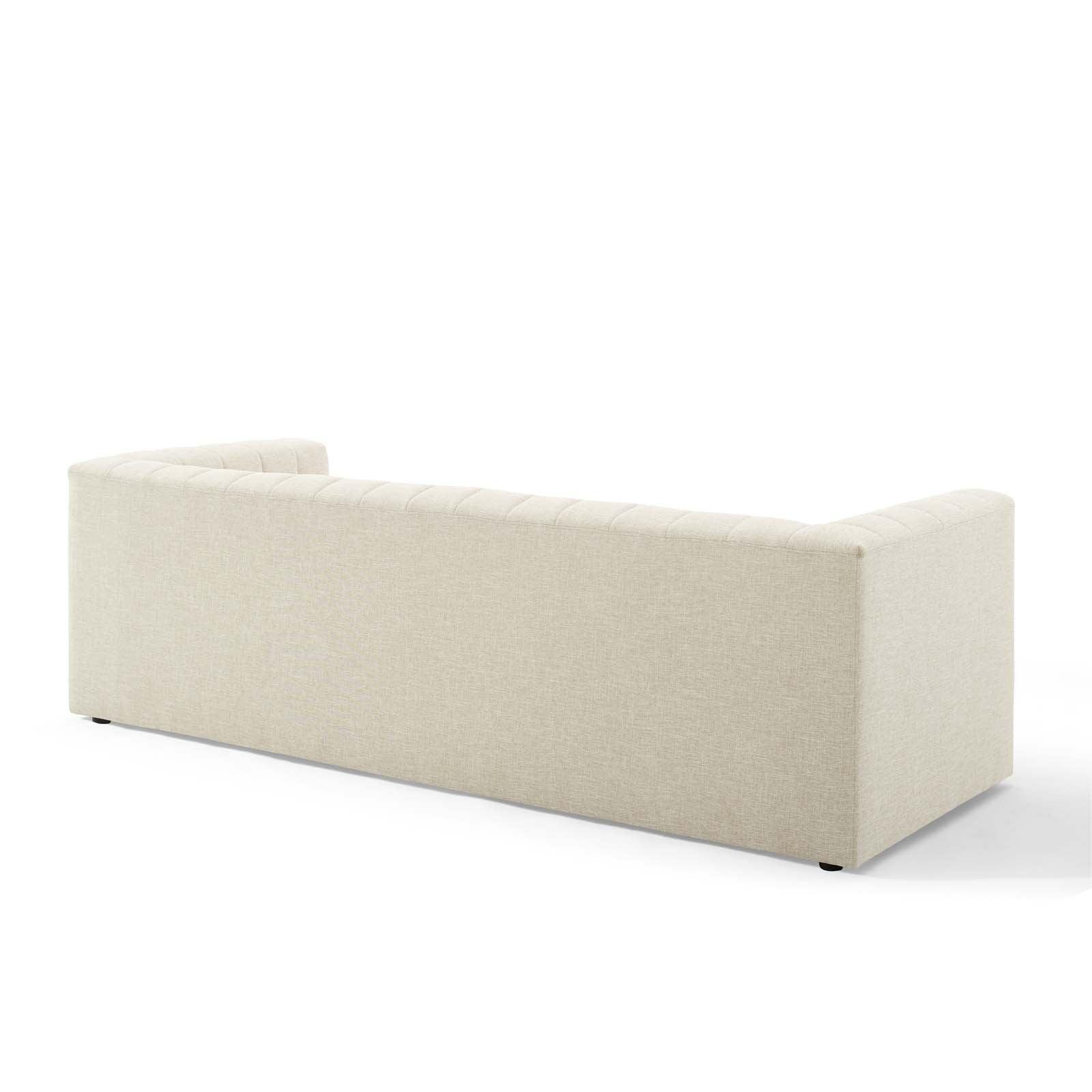 Modway Reflection Channel Tufted Upholstered Fabric Sofa FredCo