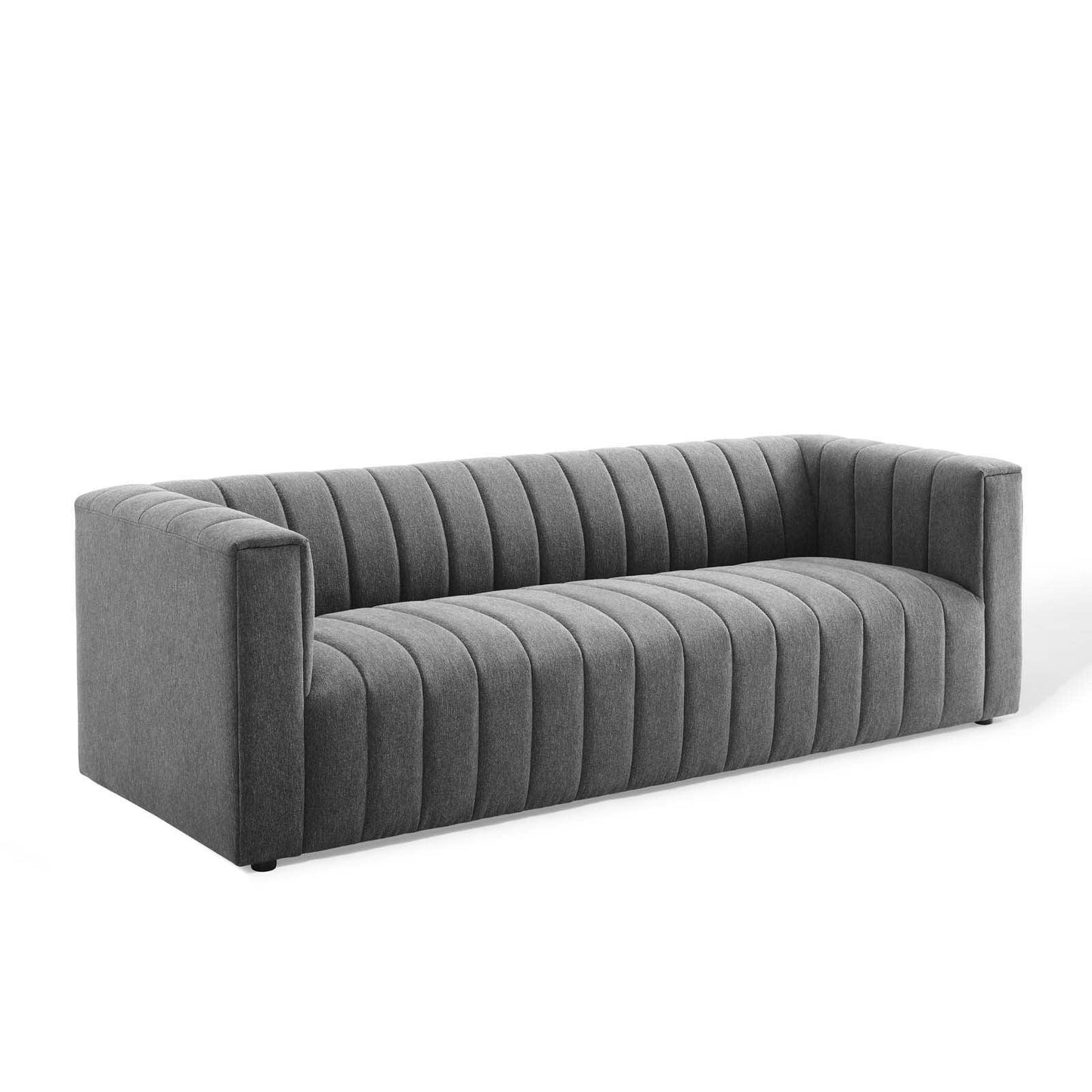 Modway Reflection Channel Tufted Upholstered Fabric Sofa FredCo