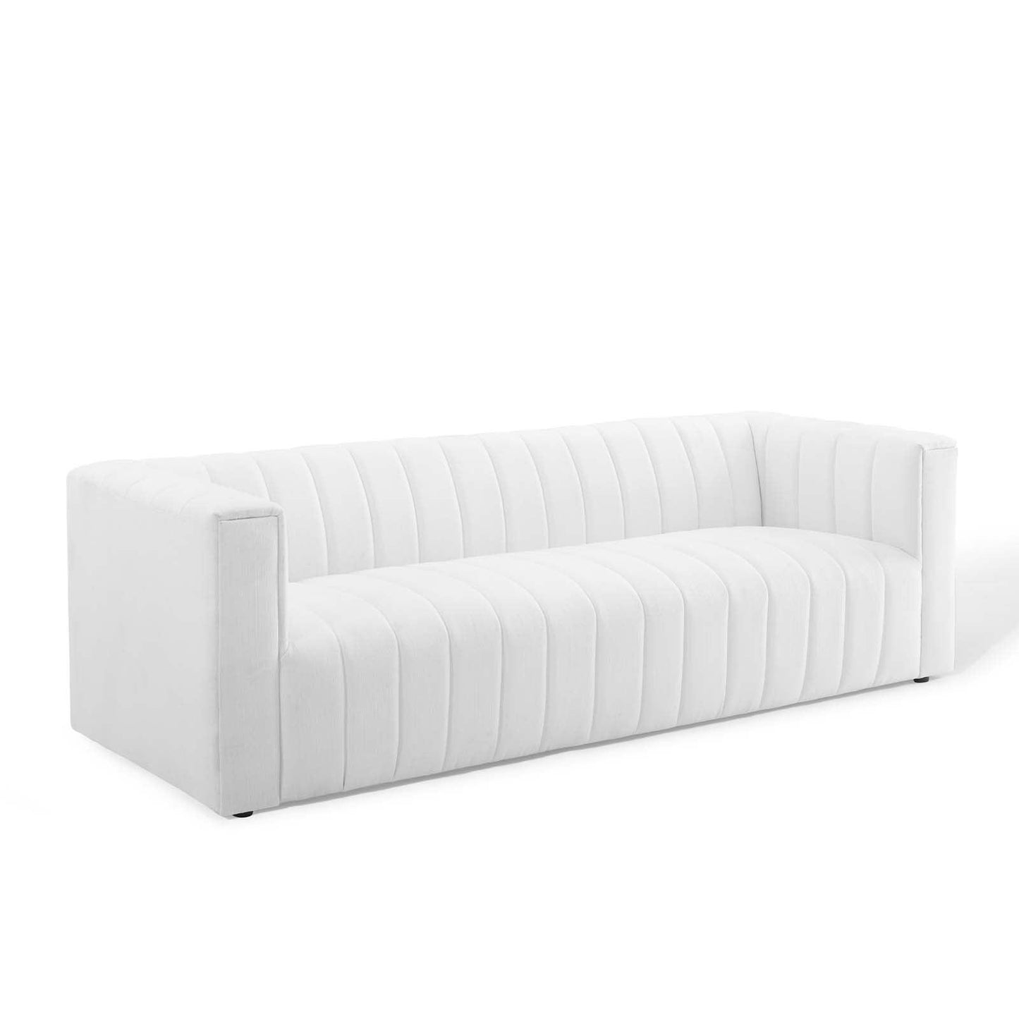 Modway Reflection Channel Tufted Upholstered Fabric Sofa FredCo