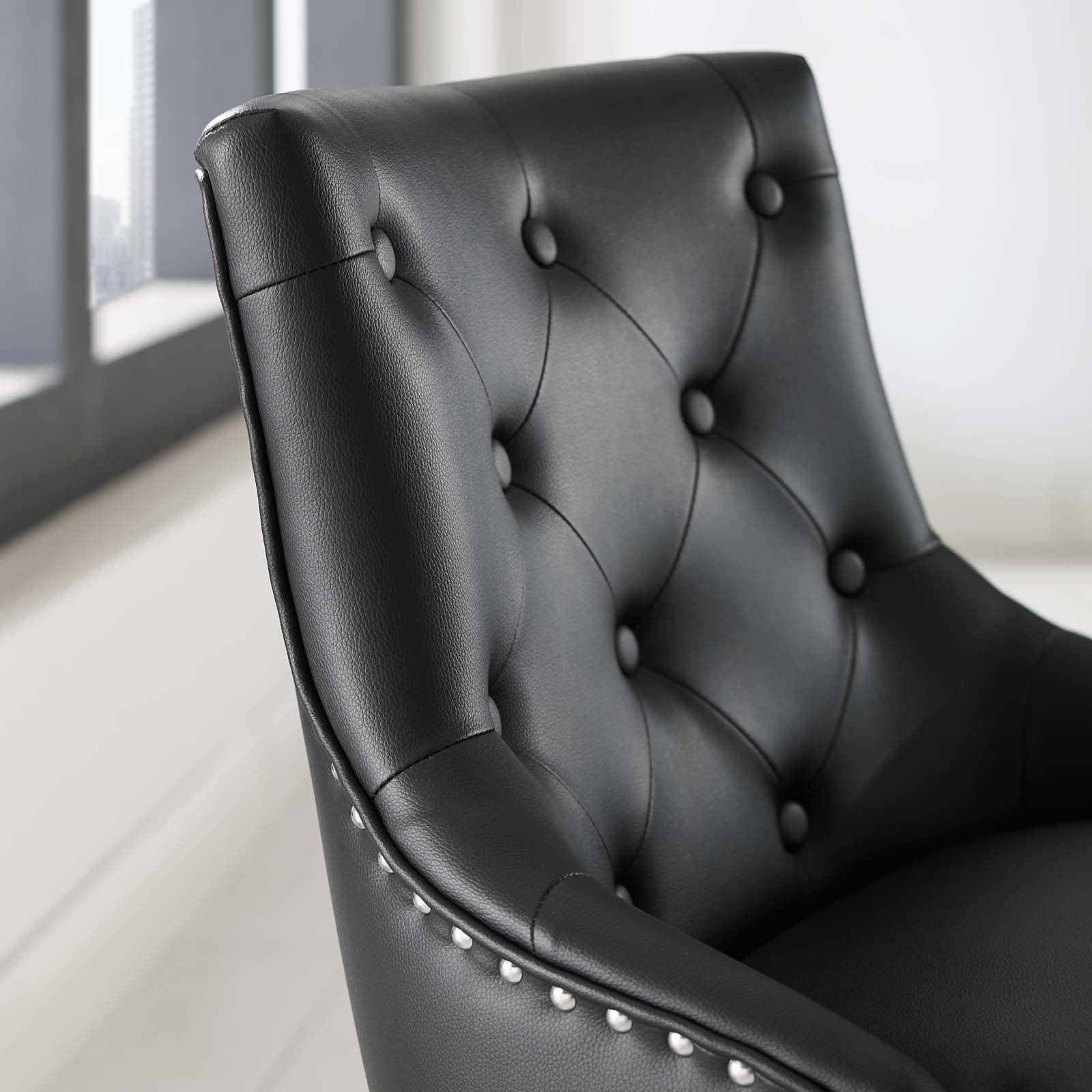 Modway Regent Tufted Button Swivel Faux Leather Office Chair FredCo