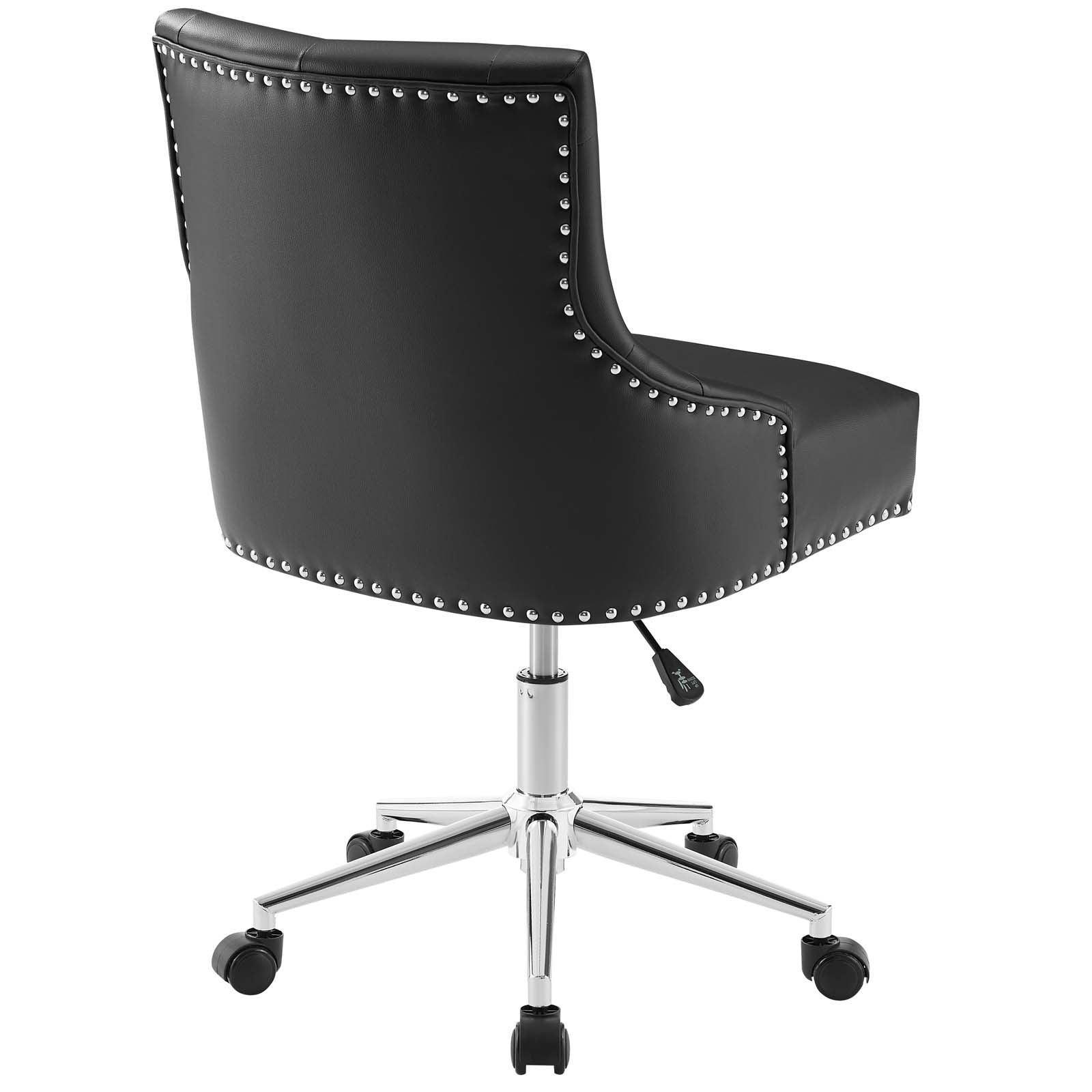 Modway Regent Tufted Button Swivel Faux Leather Office Chair FredCo