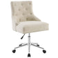 Modway Regent Tufted Button Swivel Upholstered Fabric Office Chair FredCo