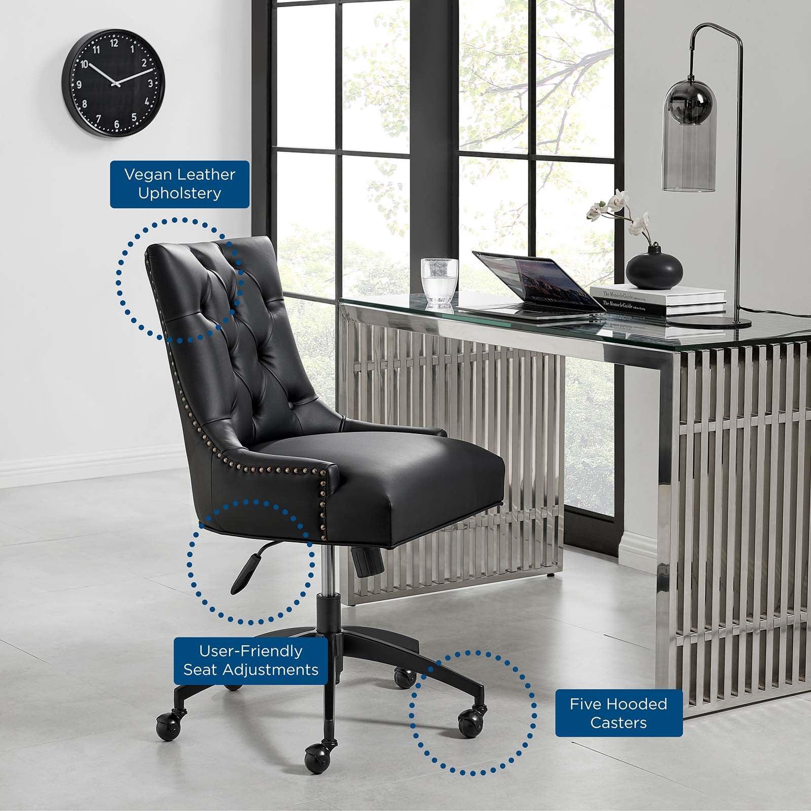 Modway Regent Tufted Vegan Leather Office Chair FredCo