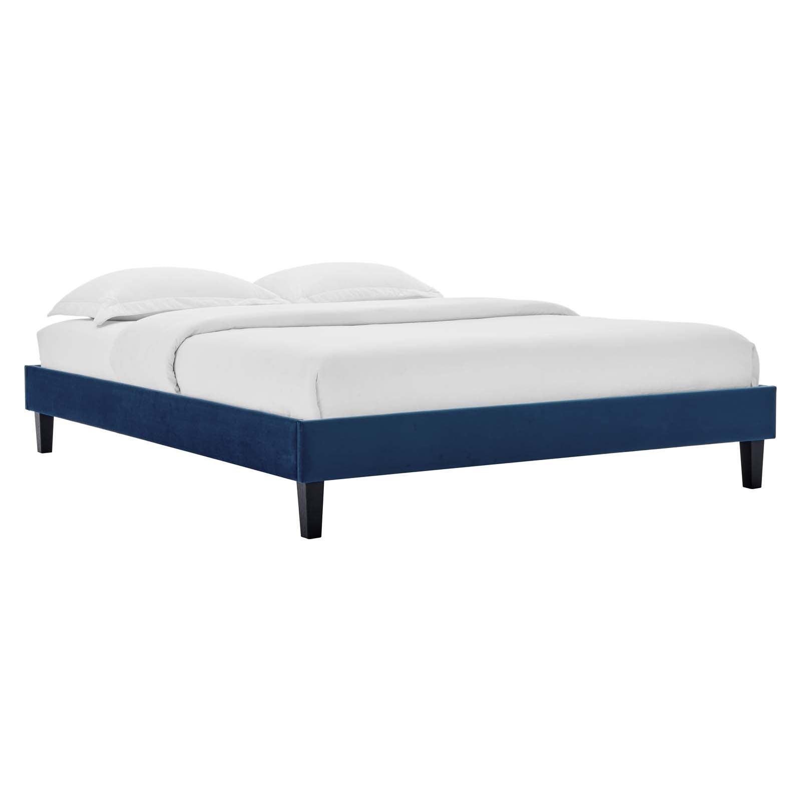 Modway Reign King Performance Velvet Platform Bed Frame FredCo
