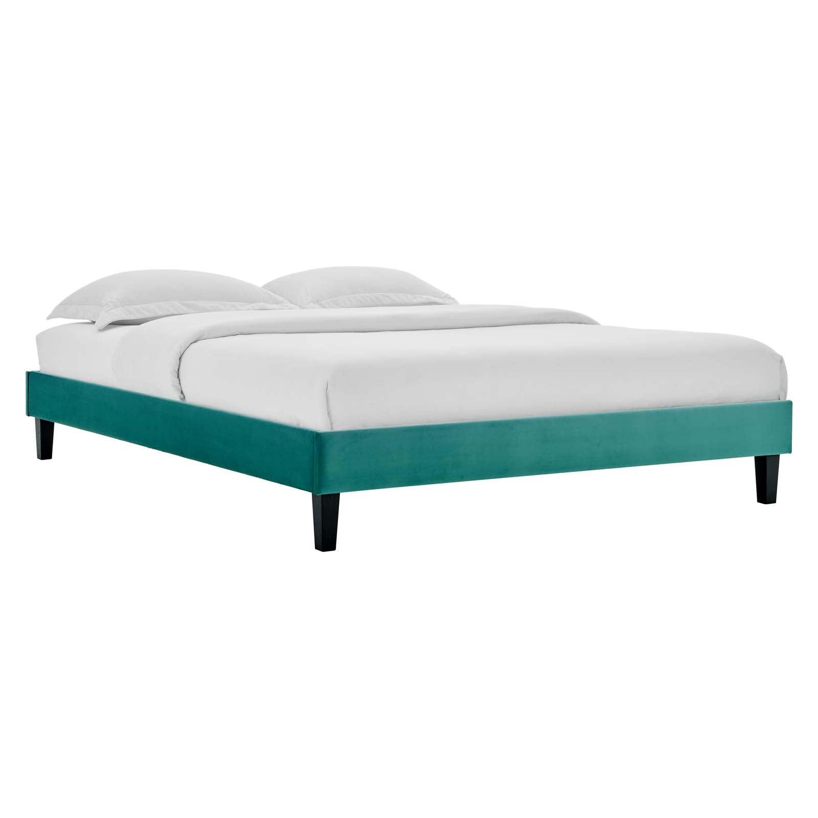 Modway Reign King Performance Velvet Platform Bed Frame FredCo