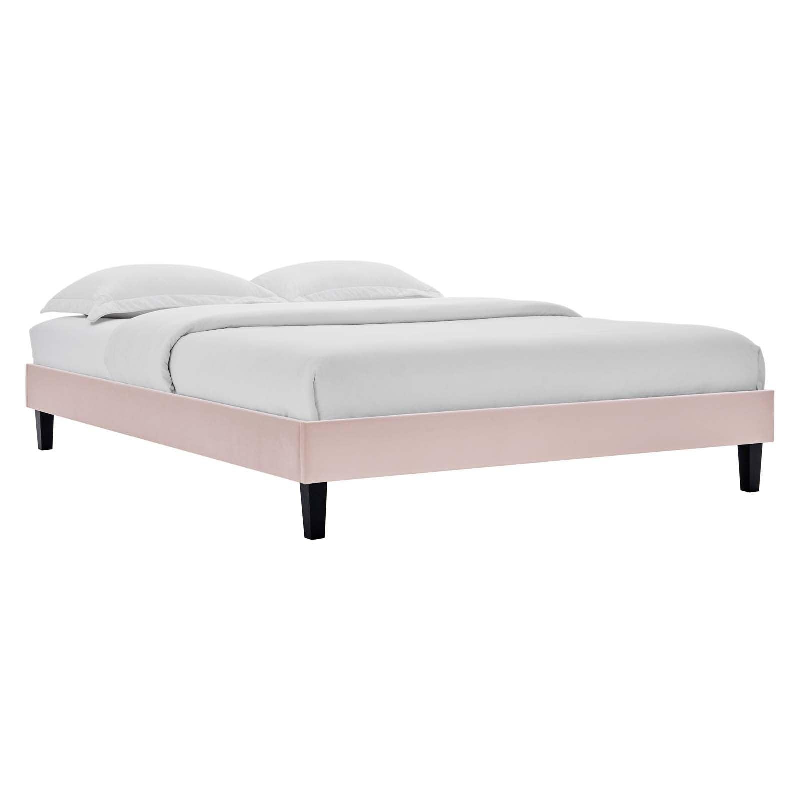 Modway Reign King Performance Velvet Platform Bed Frame FredCo