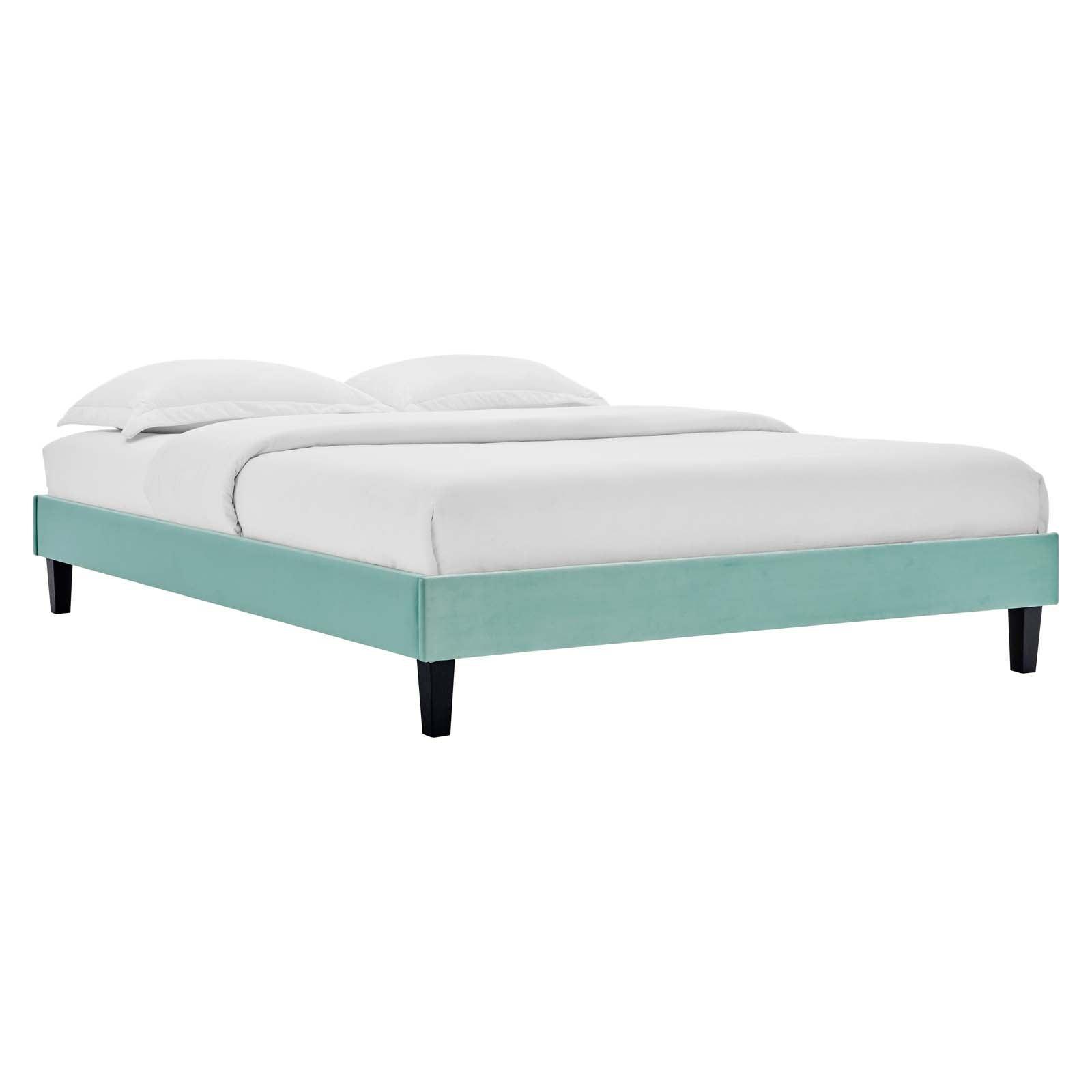 Modway Reign King Performance Velvet Platform Bed Frame FredCo