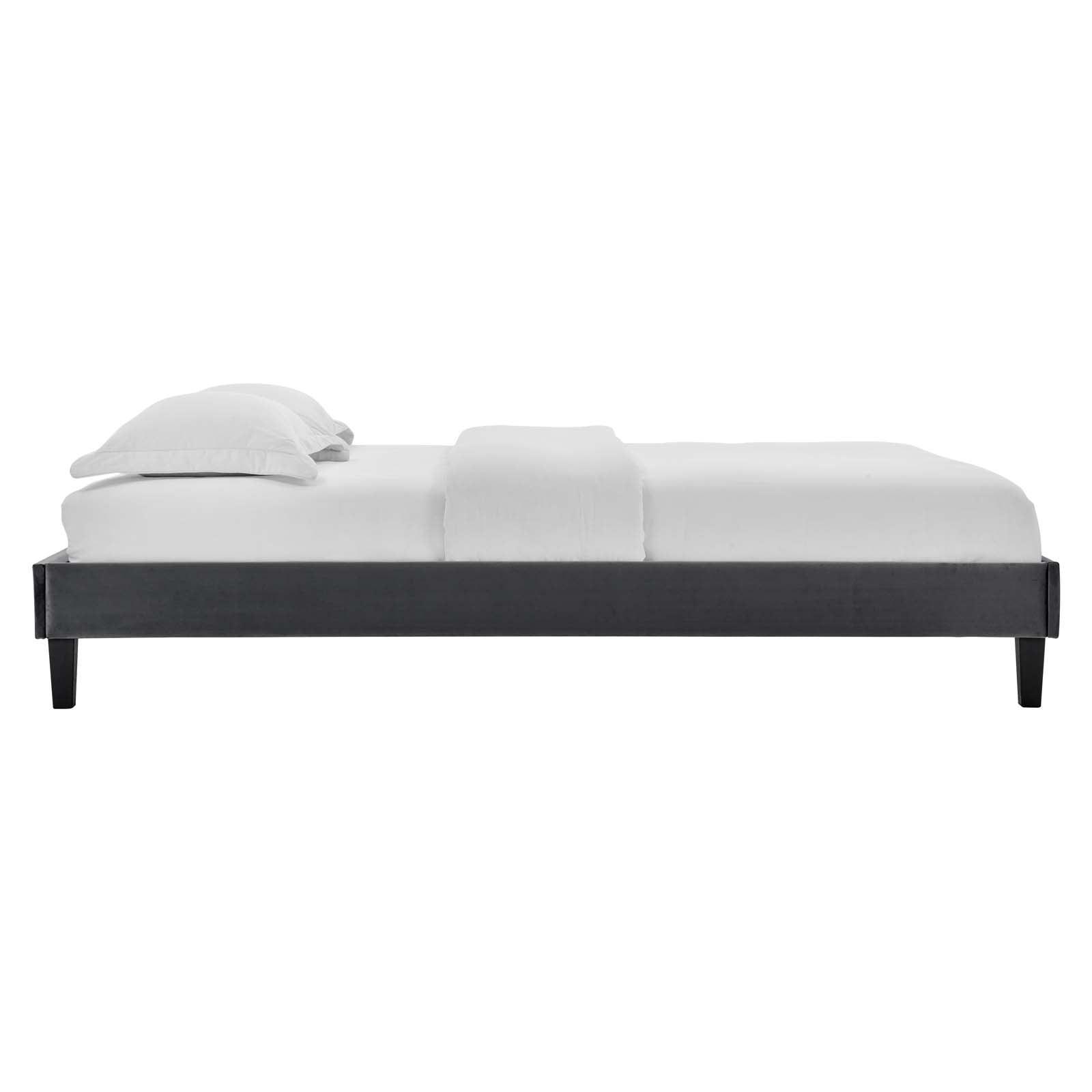 Modway Reign King Performance Velvet Platform Bed Frame FredCo