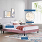 Modway Reign Queen Performance Velvet Platform Bed Frame FredCo
