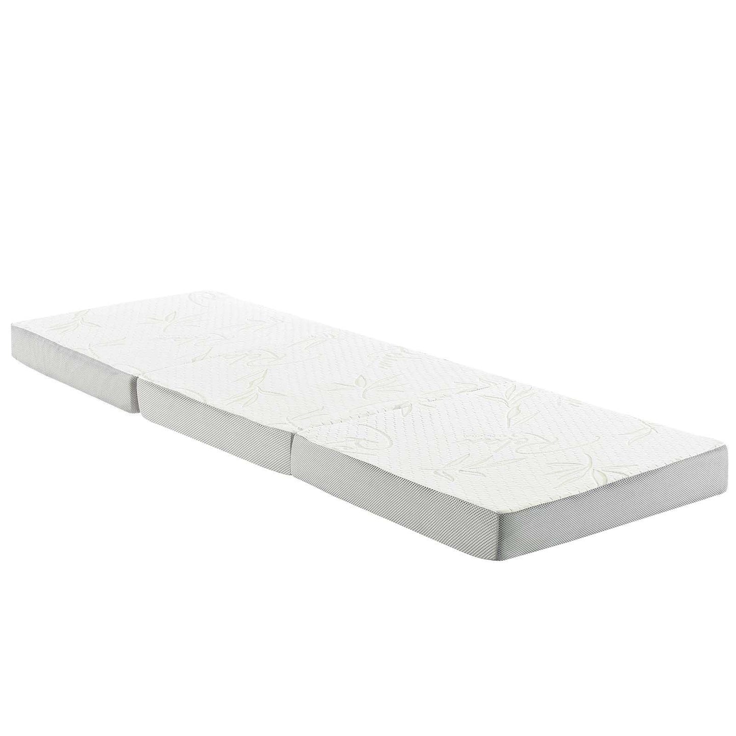 Modway Relax 25 x 75 x 4 Tri-Fold Mattress Topper FredCo