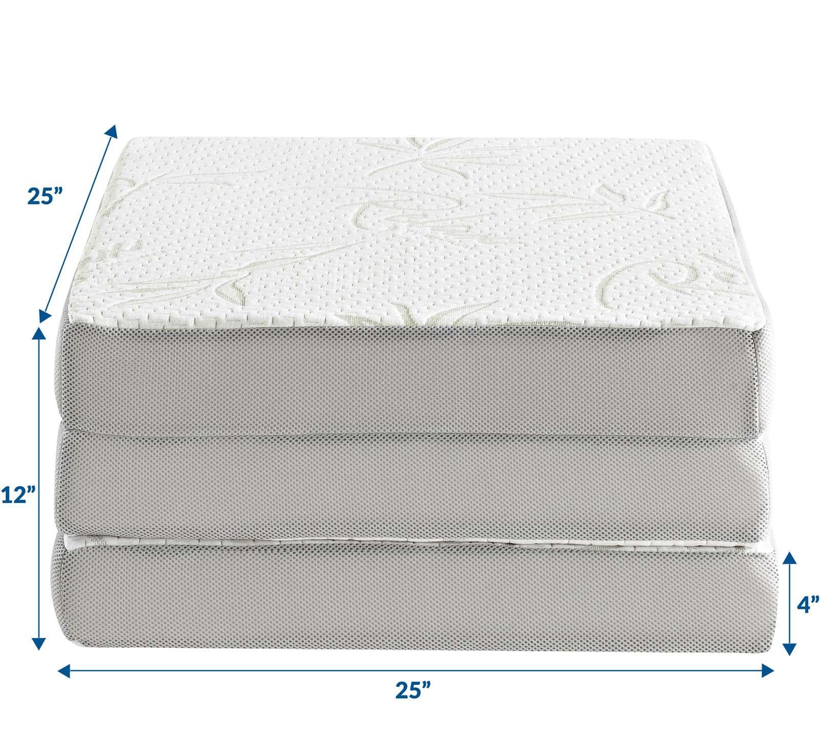Modway Relax 25 x 75 x 4 Tri-Fold Mattress Topper FredCo