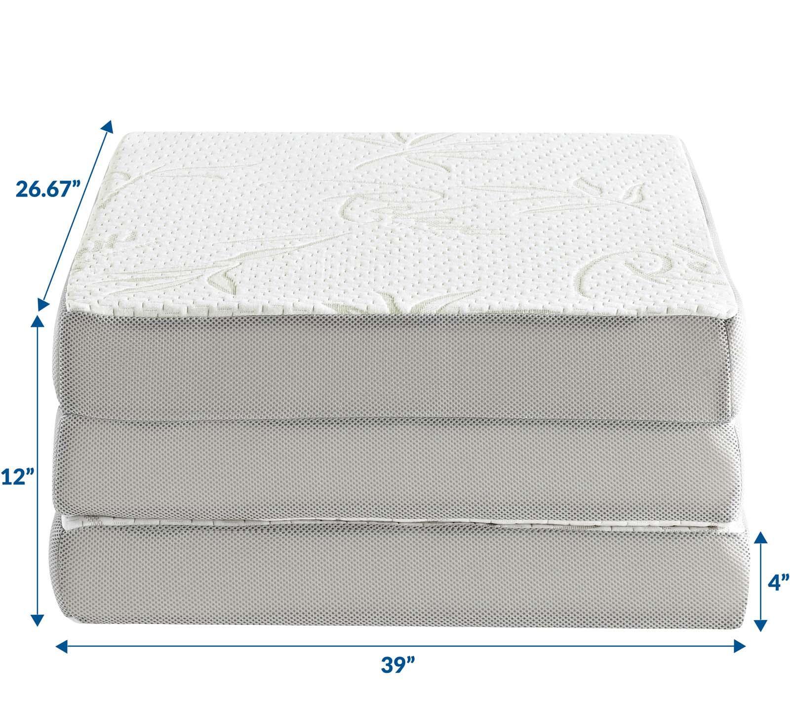 Modway Relax 39 x 80 x 4 (Twin XL) Tri-Fold Mattress Topper FredCo