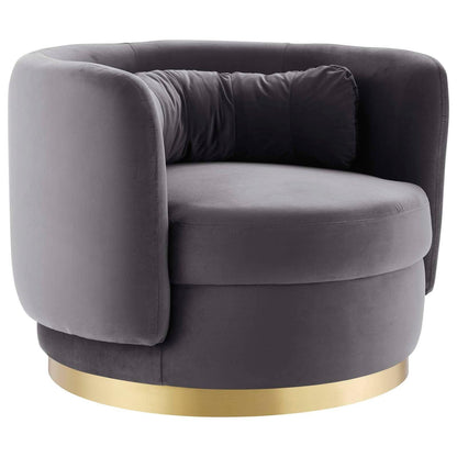 Modway Relish Performance Velvet Swivel Chair FredCo