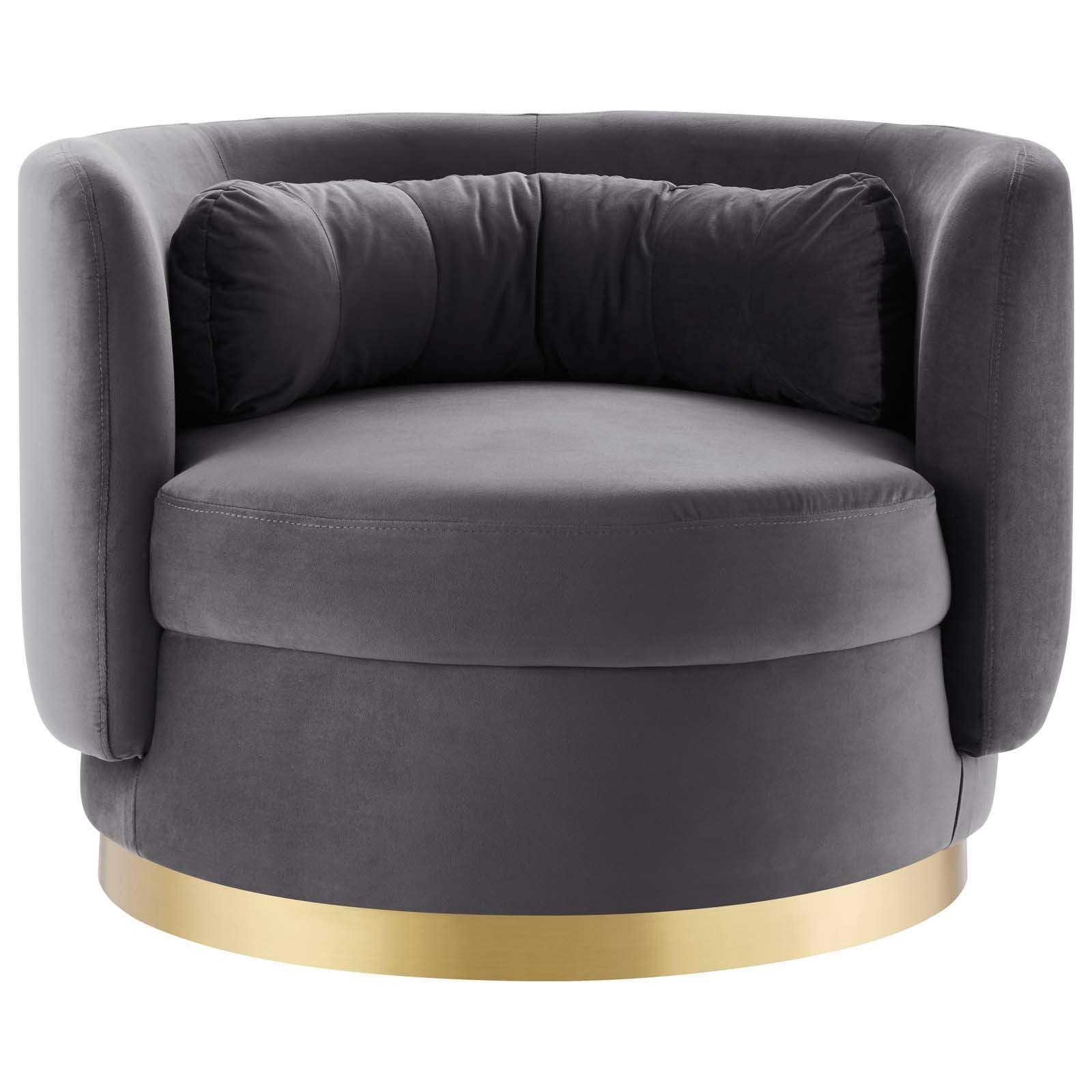 Modway Relish Performance Velvet Swivel Chair FredCo