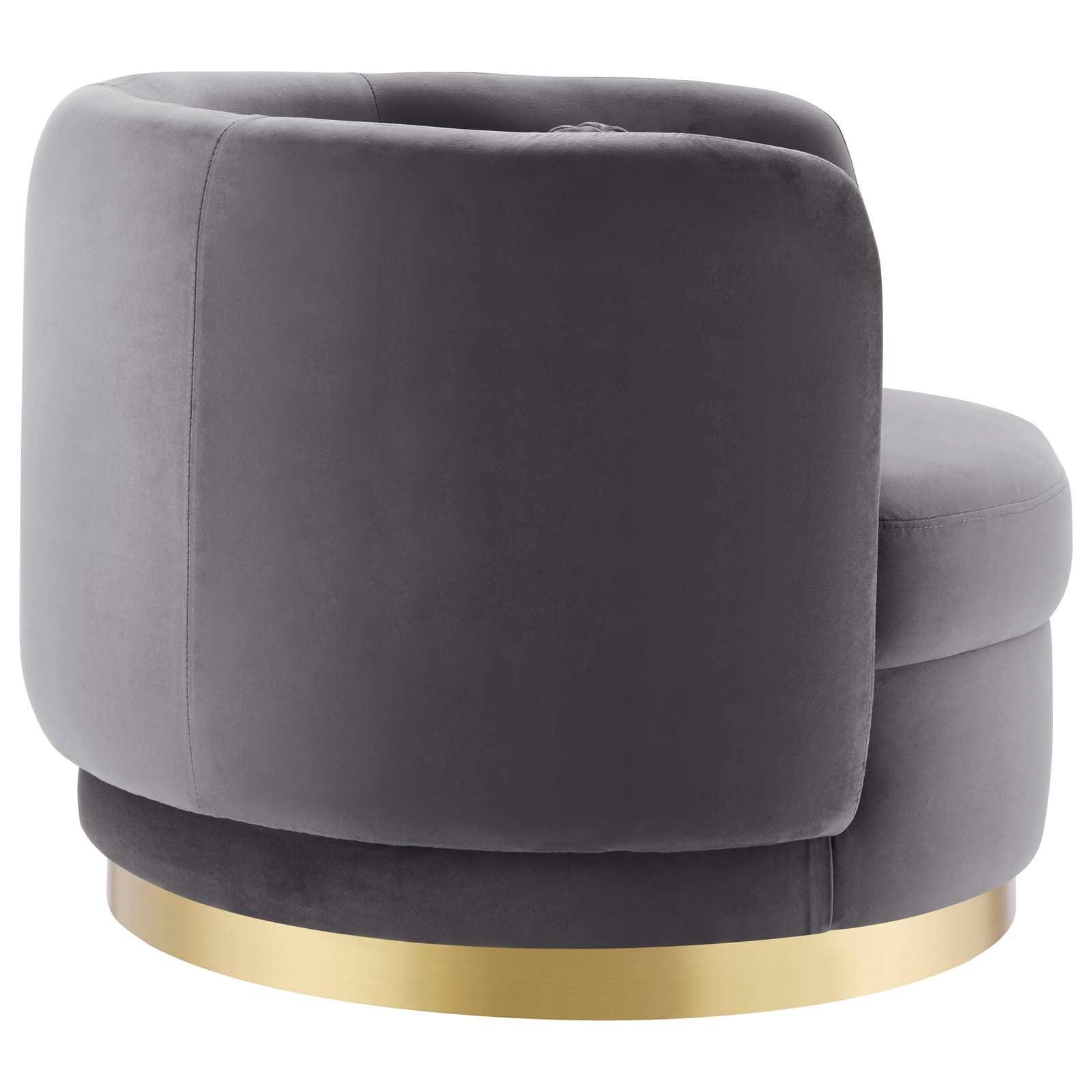 Modway Relish Performance Velvet Swivel Chair FredCo