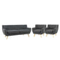 Modway Remark 3 Piece Living Room Set, EEI-3322 FredCo
