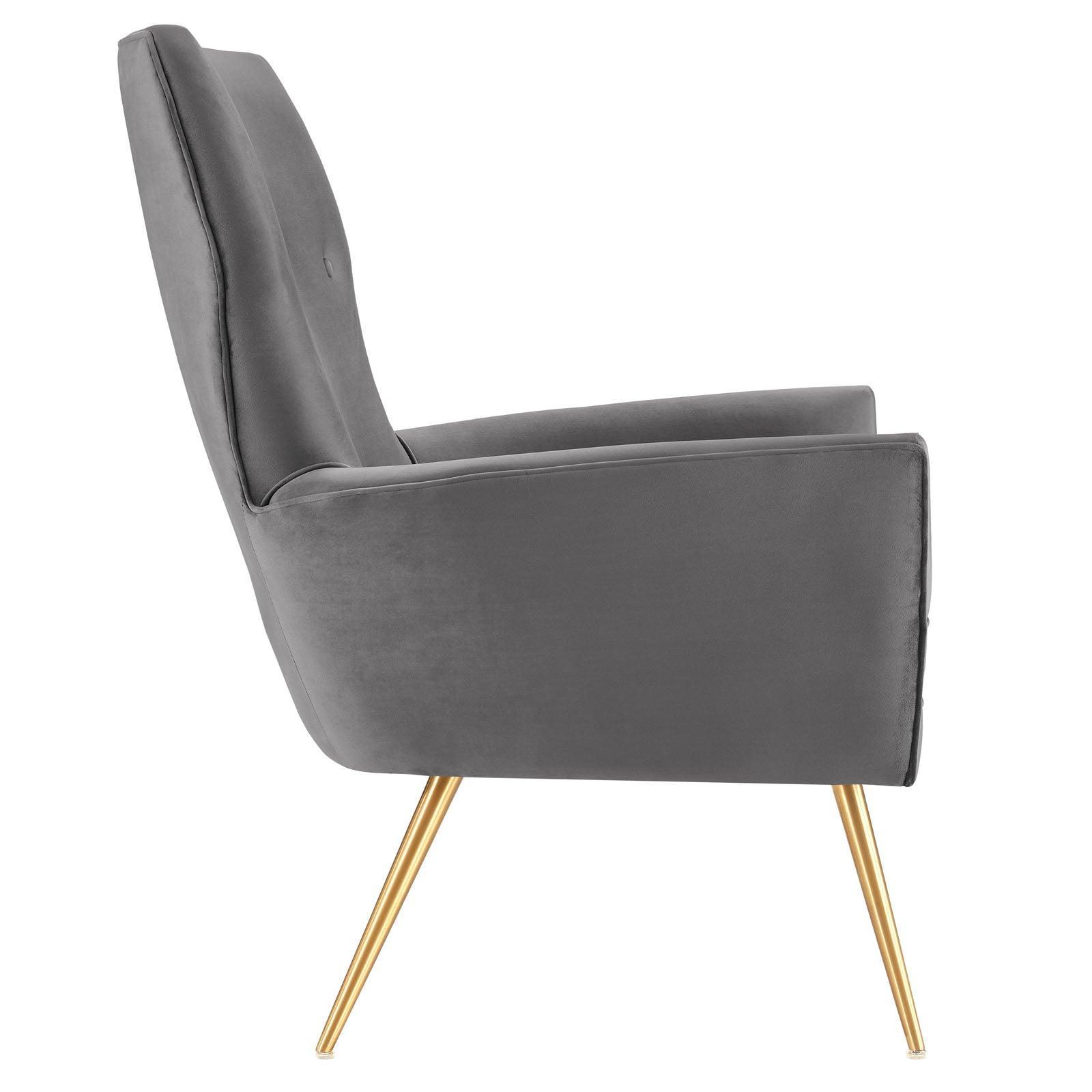 Modway Renata Button Tufted Performance Velvet Armchair FredCo
