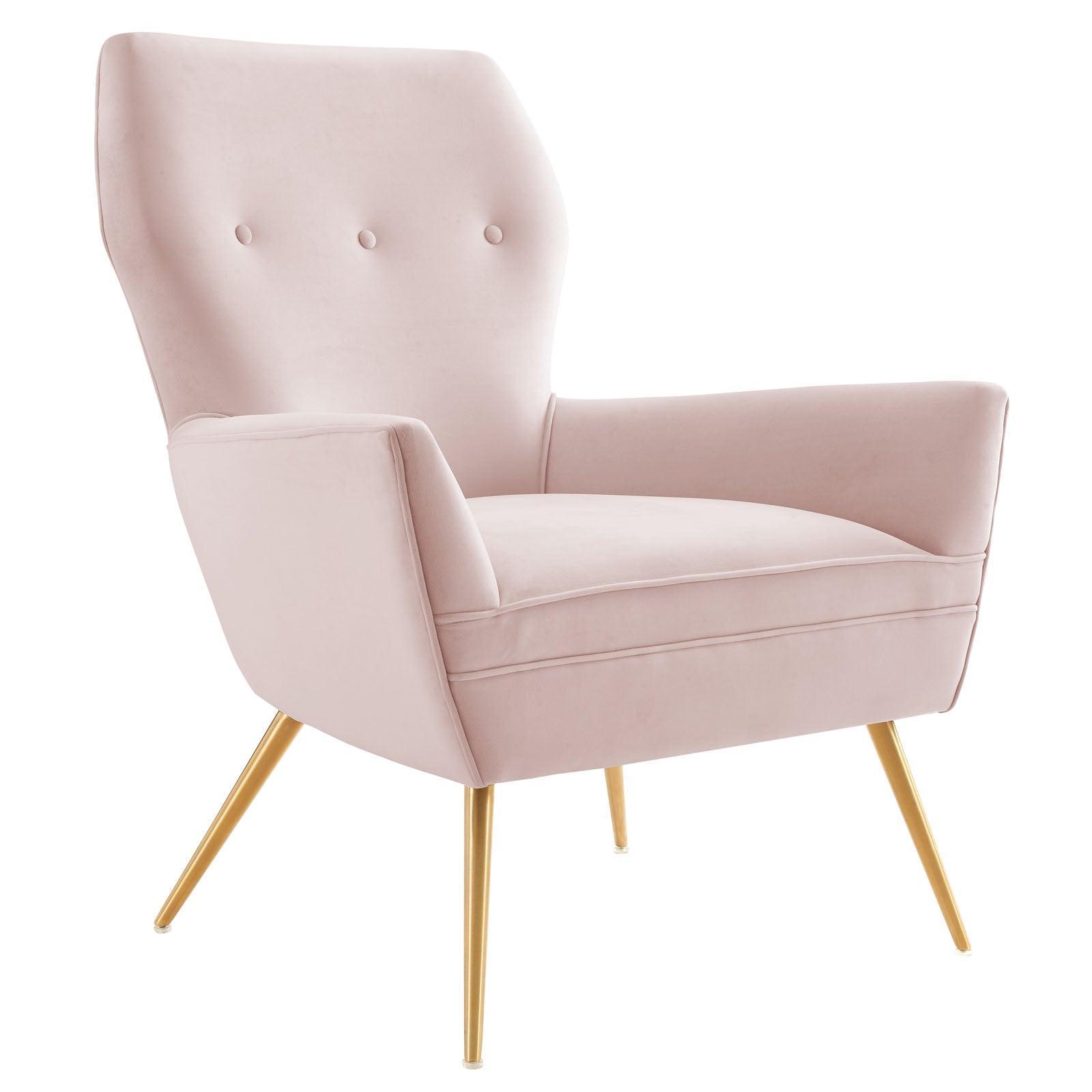 Modway Renata Button Tufted Performance Velvet Armchair FredCo