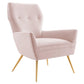 Modway Renata Button Tufted Performance Velvet Armchair FredCo