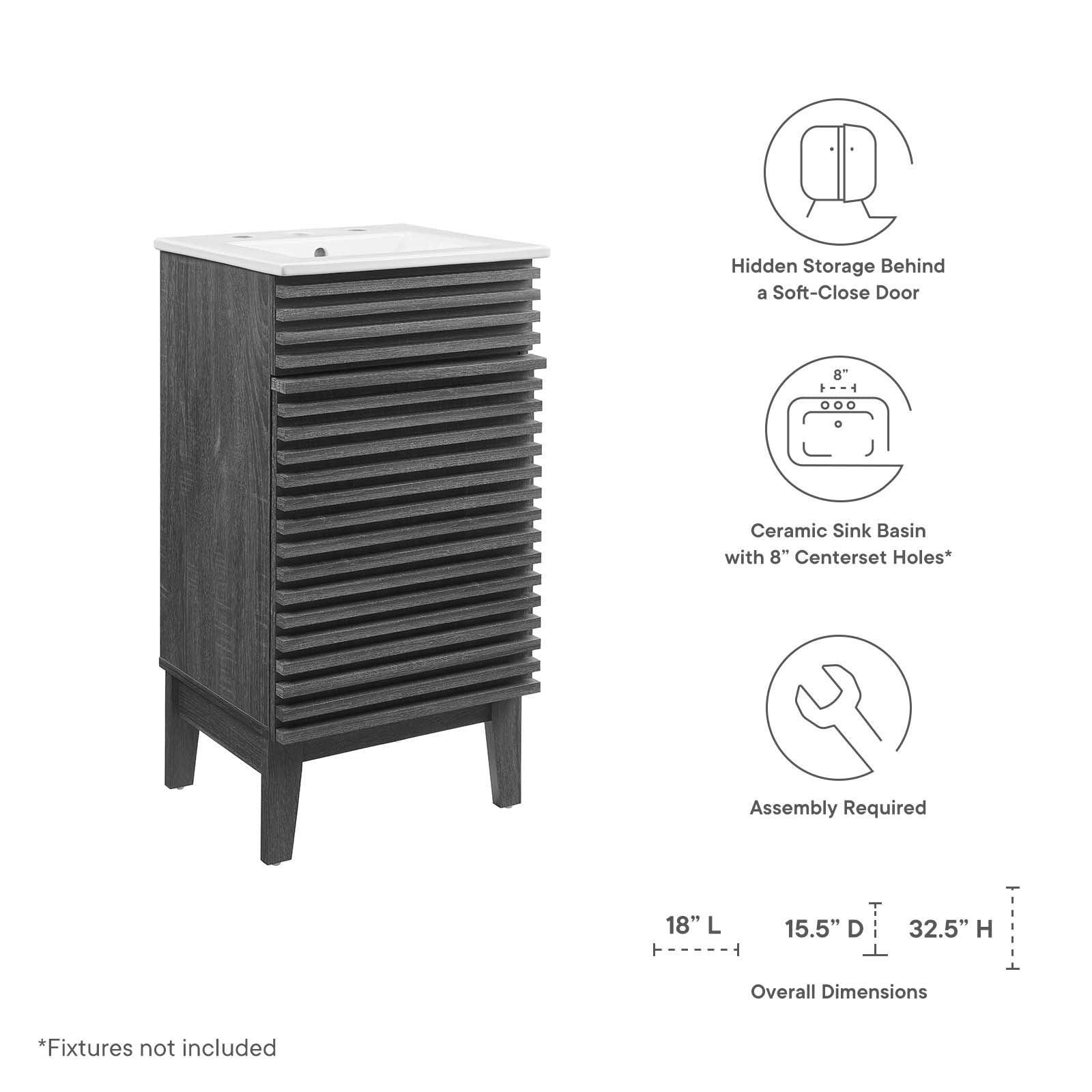 Modway Render 18" Bathroom Vanity Cabinet FredCo